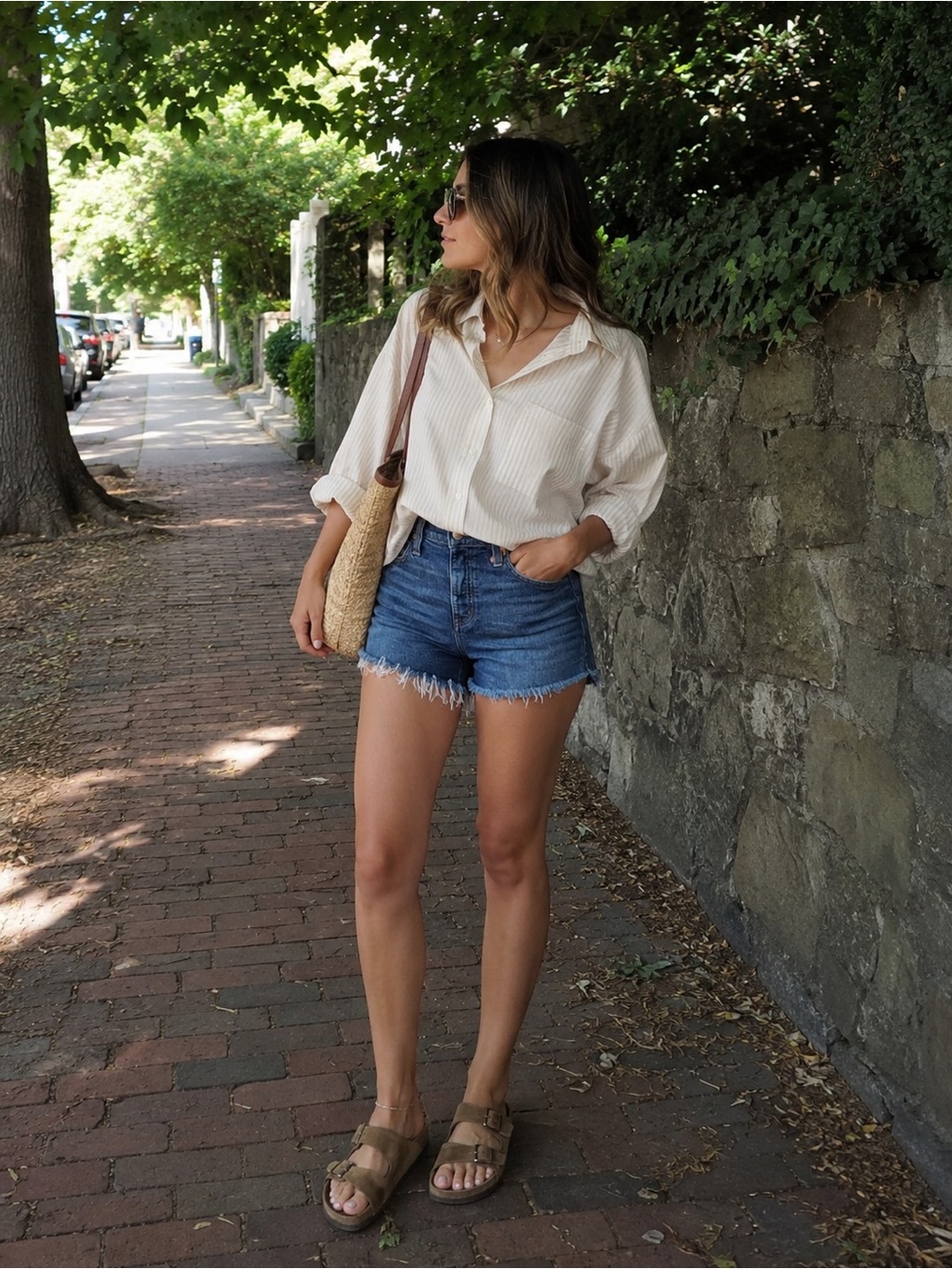 Madewell Rivet & Thread Premium High Rise Denim Cutoff Shorts Size 26 USA Made